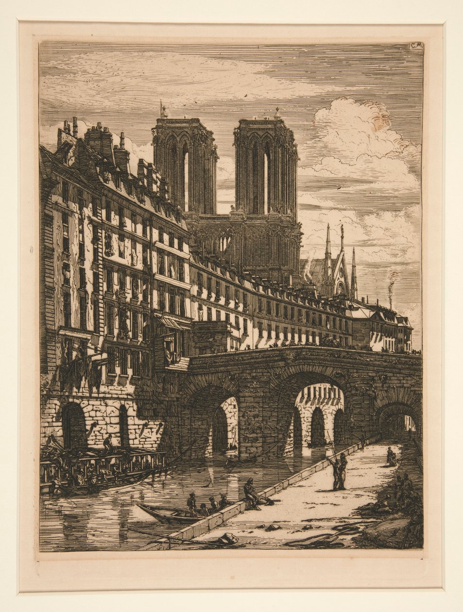Lilla bron, Paris av Charles Meryon