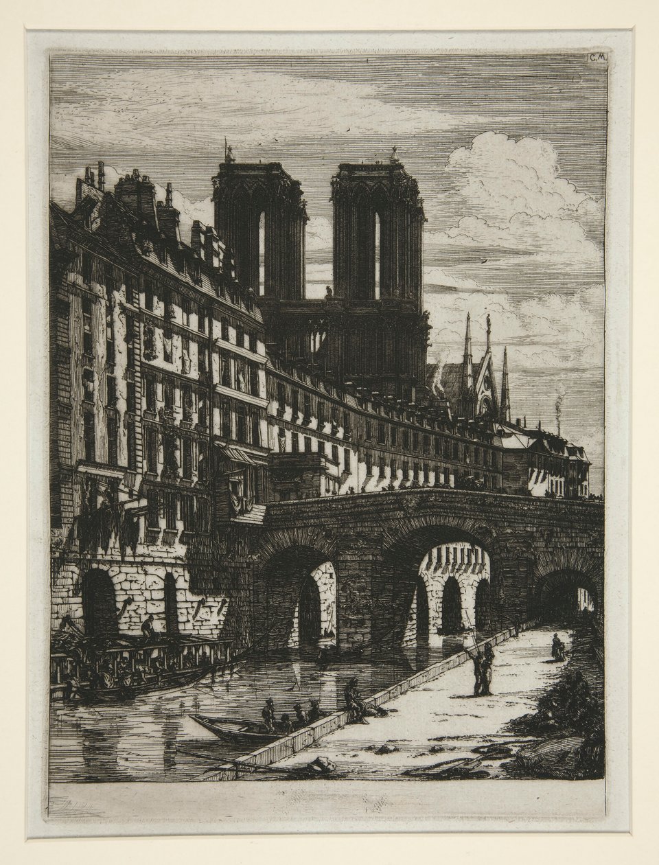 Lilla bron, Paris av Charles Meryon