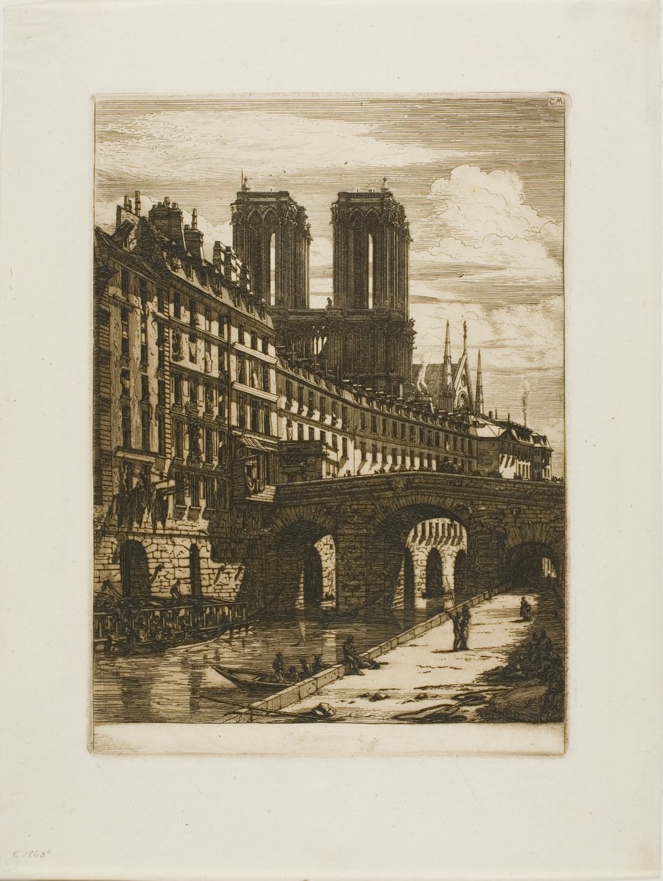 Lilla bron, Paris av Charles Meryon