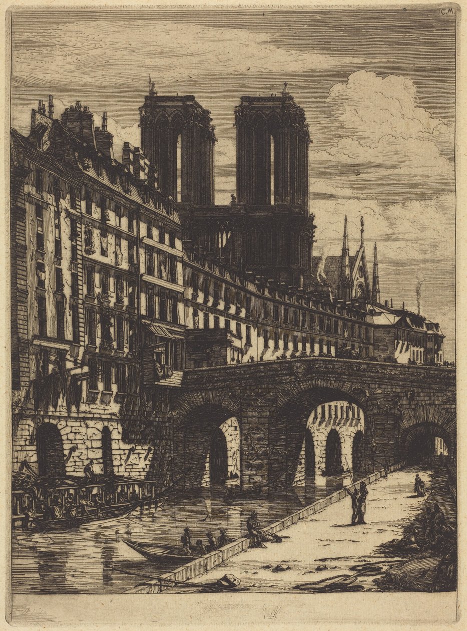 Petit Pont, Paris av Charles Meryon