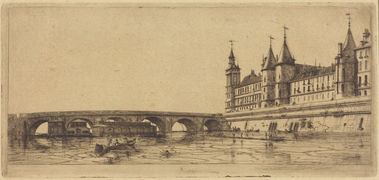 Le Pont-au-Change, Paris av Charles Meryon