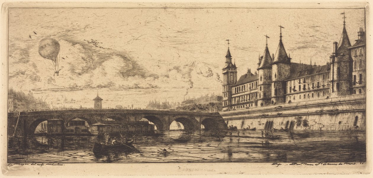 Pont-au-Change, Paris av Charles Meryon