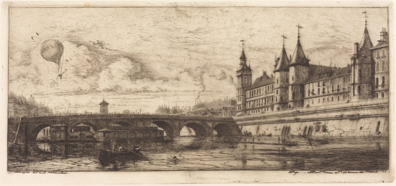 Pont-au-Change, Paris av Charles Meryon
