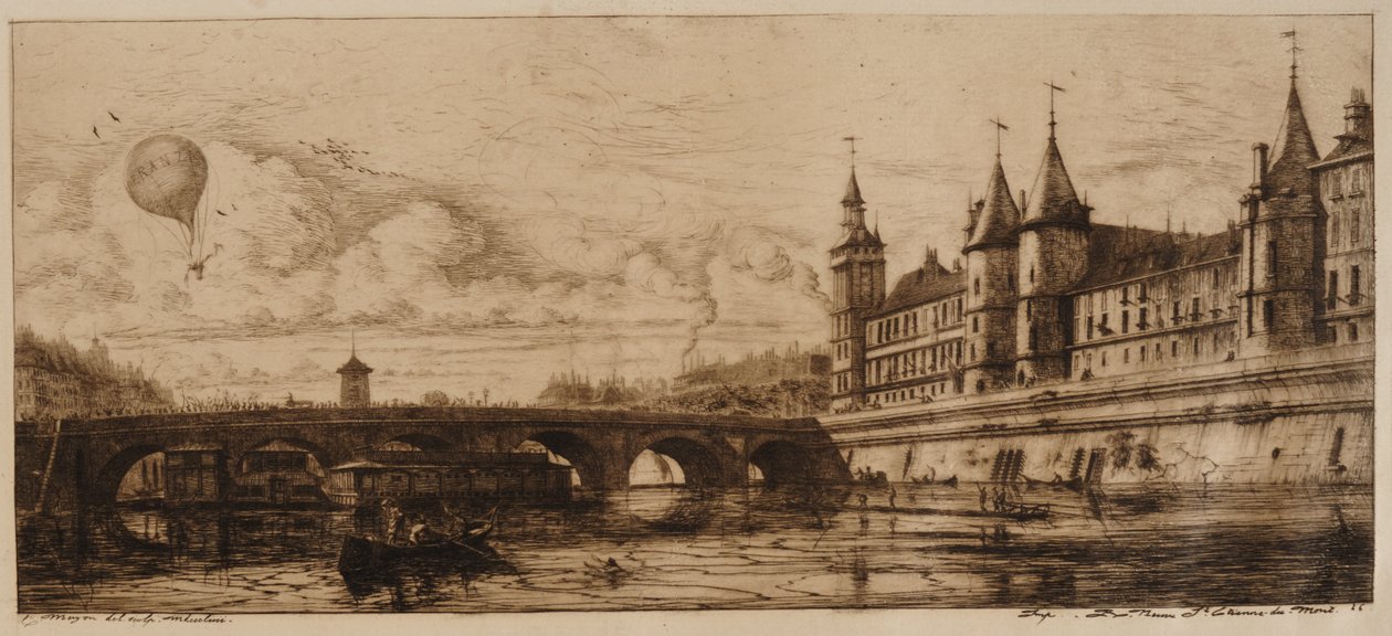 Pont au Change, Paris av Charles Meryon