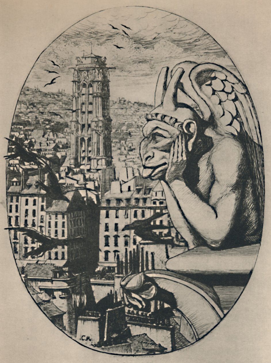 Le Stryge 8th State 6 34 x 5 18 tum, 1853, 1927 av Charles Meryon