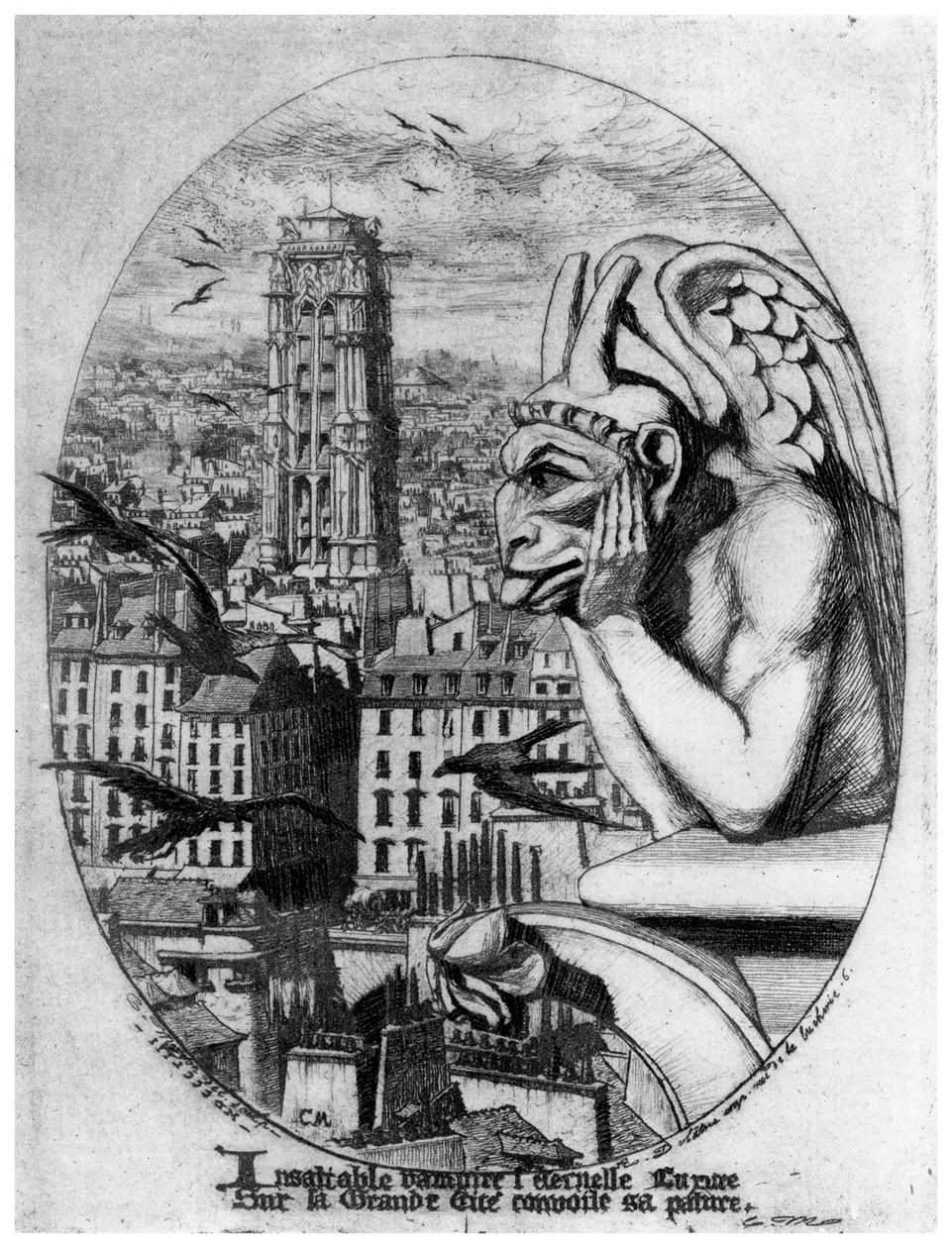 Le Stryge, c1841-1868 1924 av Charles Meryon