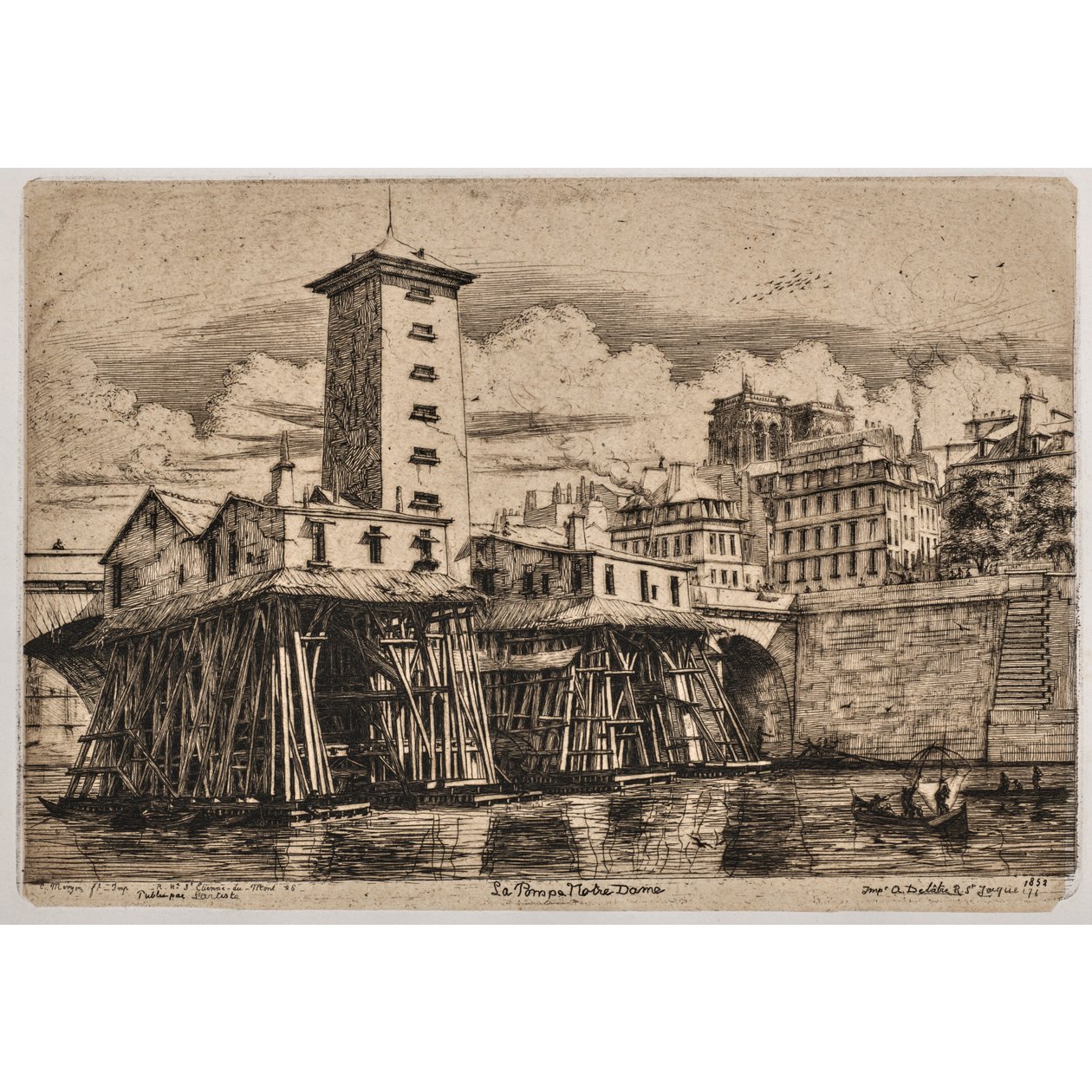 Notre-Dame-pumpen (Notre-Dame-pumpen) av Charles Meryon
