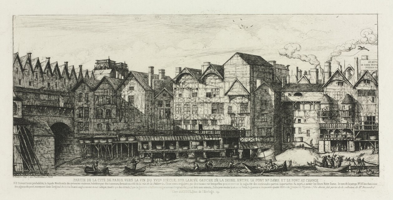 En del av staden Paris i slutet av 1600-talet, 1861. av Charles Meryon