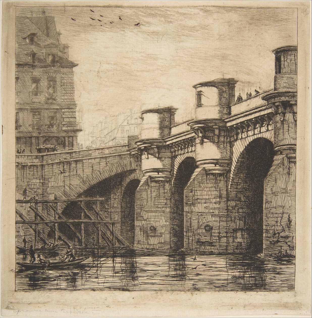 Pont Neuf, Paris av Charles Meryon