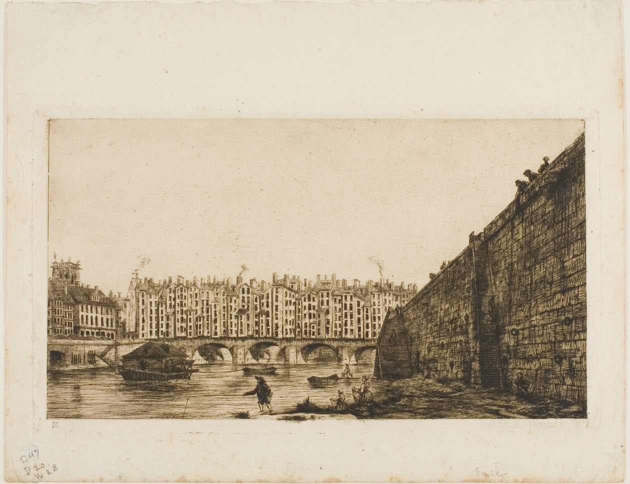 Pont-au-Change, Paris, omkring 1784 av Charles Meryon