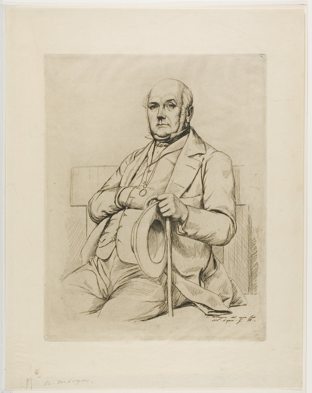Porträtt av Casimir sagan av Charles Meryon