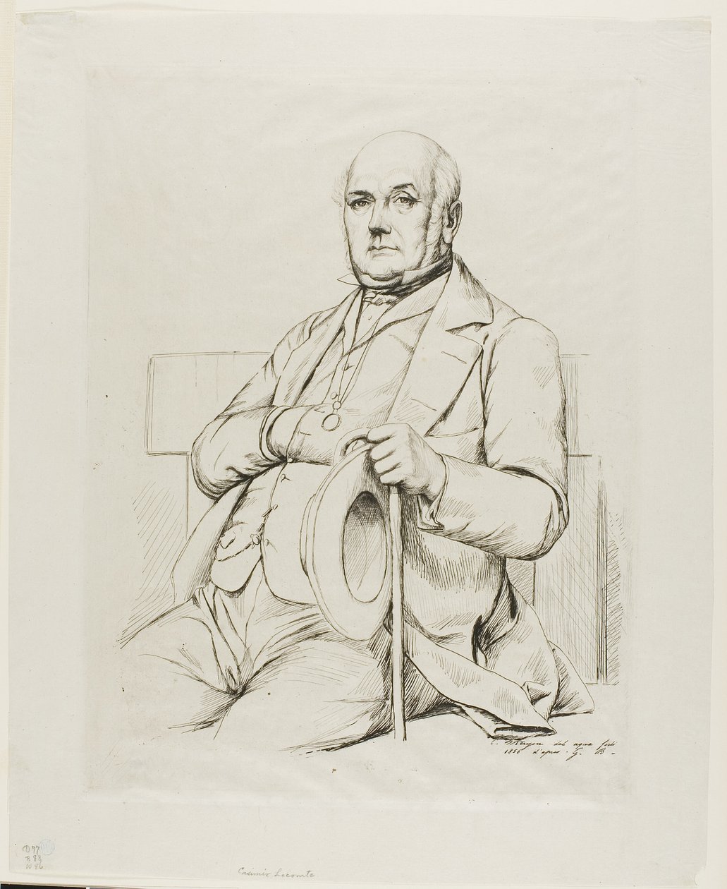 Porträtt av Casimir sagan av Charles Meryon