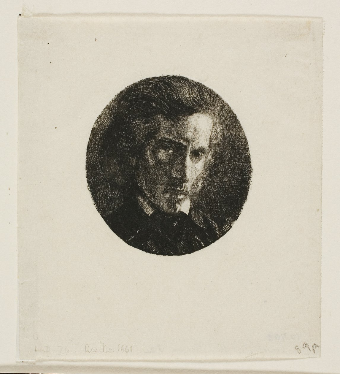 Porträtt av Edmond de Courtives av Charles Meryon