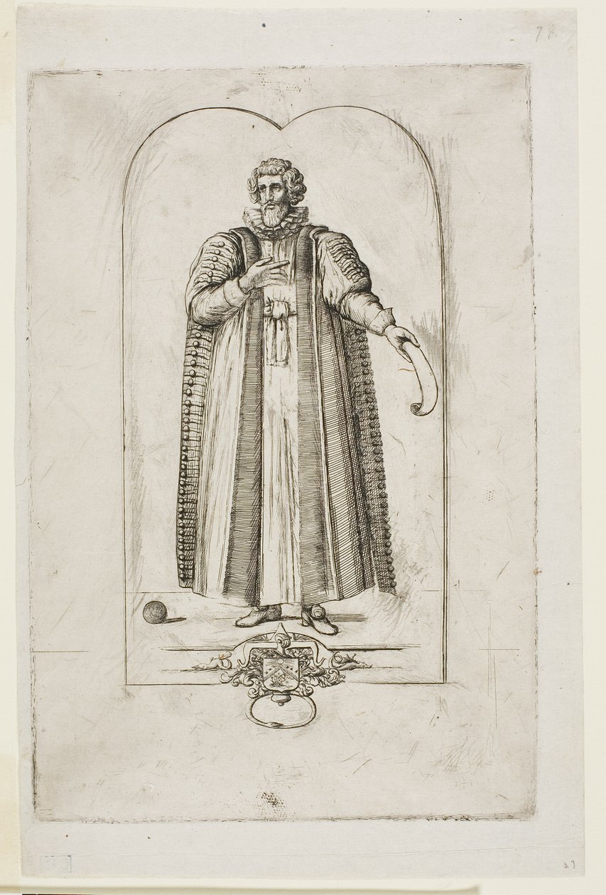 Porträtt av François Viete av Charles Meryon