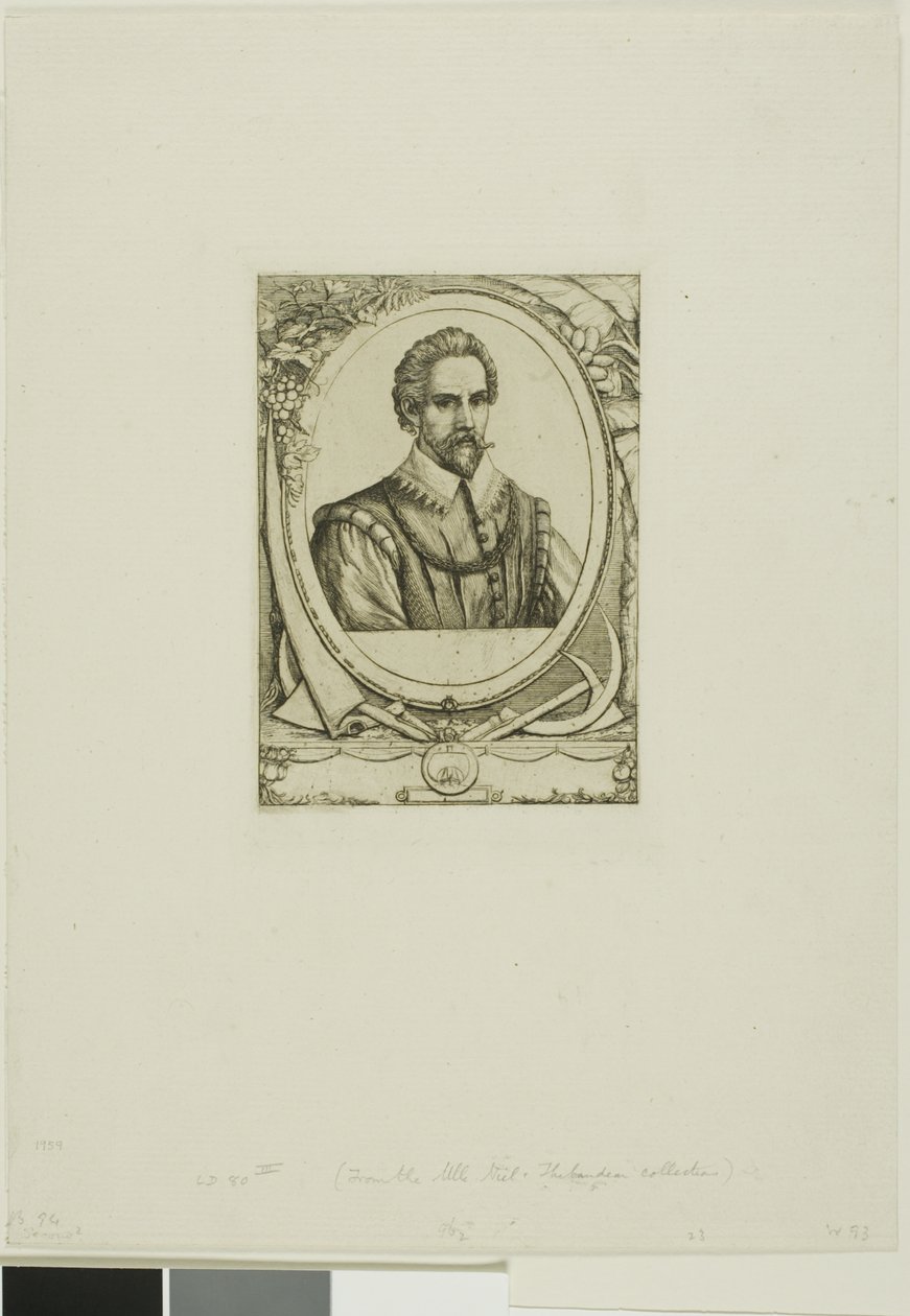 Porträtt av René de Laudonnière Sablais (de Burdigale) av Charles Meryon