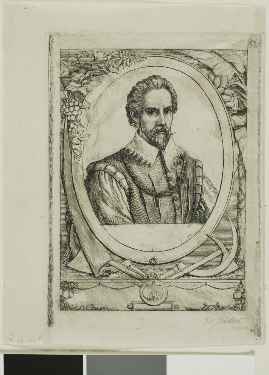 Porträtt av René de Laudonnière Sablais (de Burdigale) av Charles Meryon