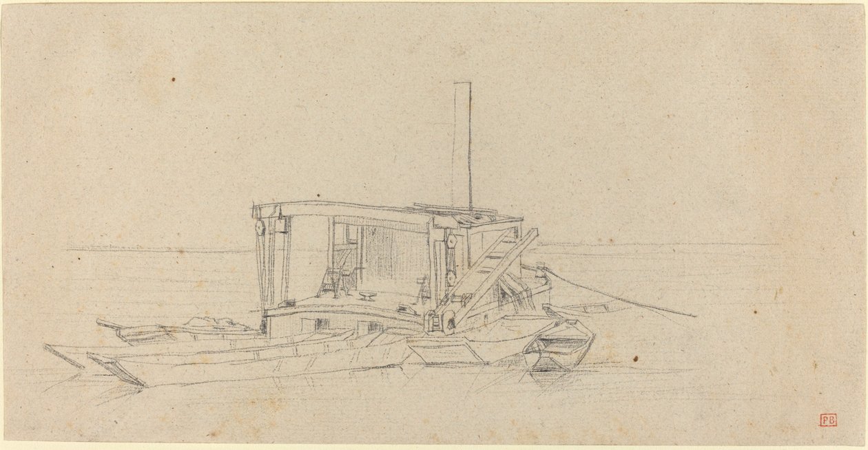 River Dredges och tändare av Charles Meryon