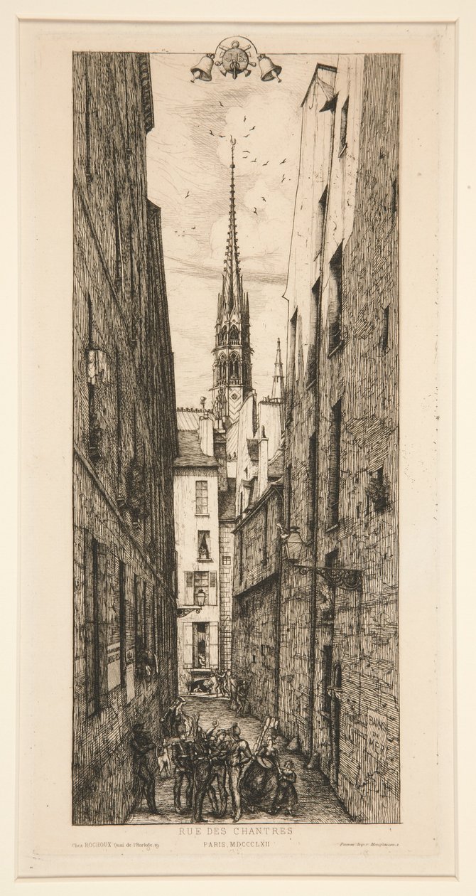 Rue des Chantres av Charles Meryon