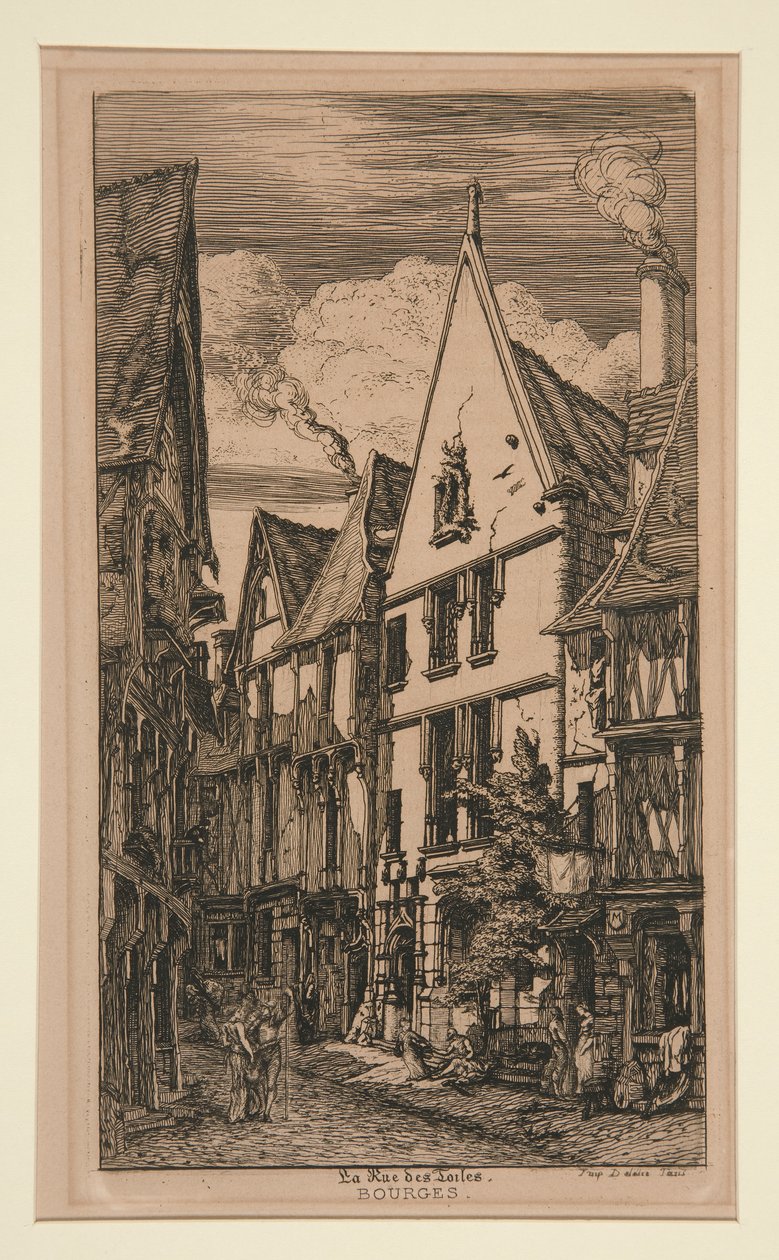 Gatan av tygerna, ? Bourges av Charles Meryon