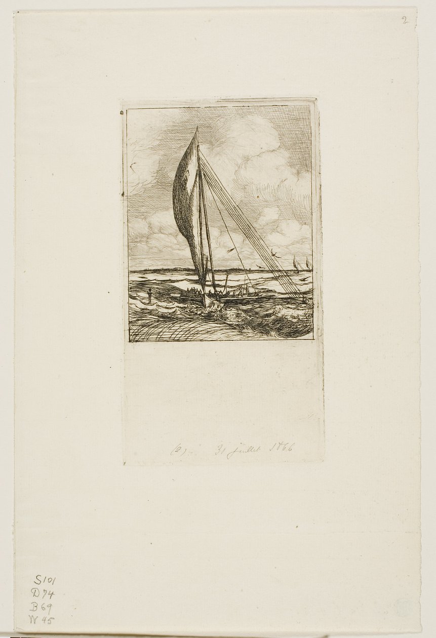 Swift-Sailing Proa, Mulgrave Archipelago, Oceanien av Charles Meryon