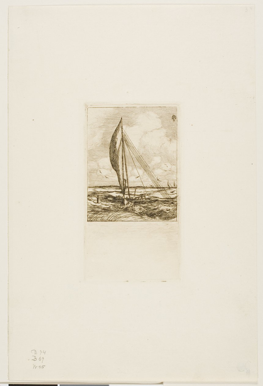 Swift-Sailing Proa, Mulgrave Archipelago, Oceanien av Charles Meryon