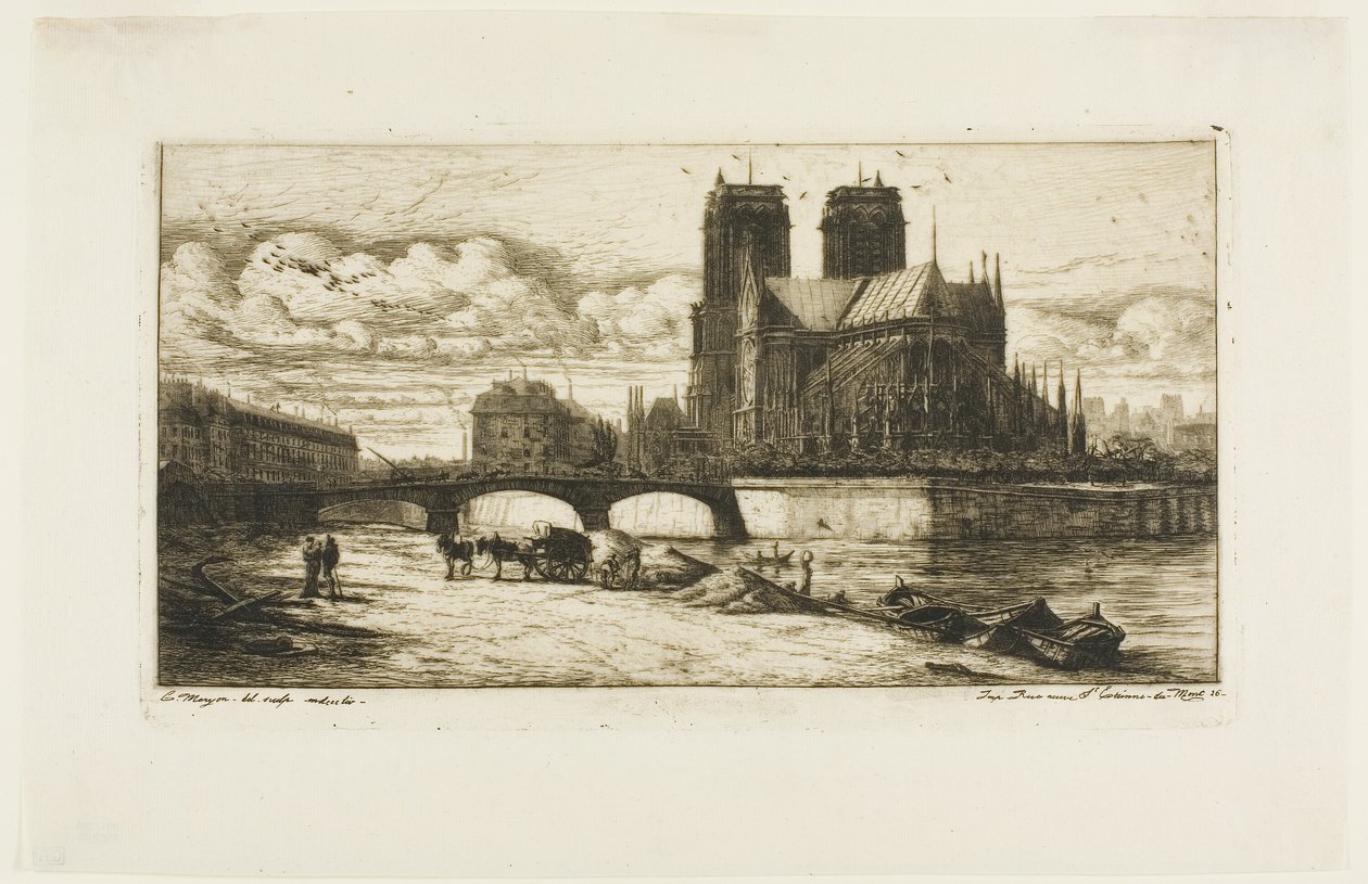 Apsiden av Notre-Dame, Paris av Charles Meryon