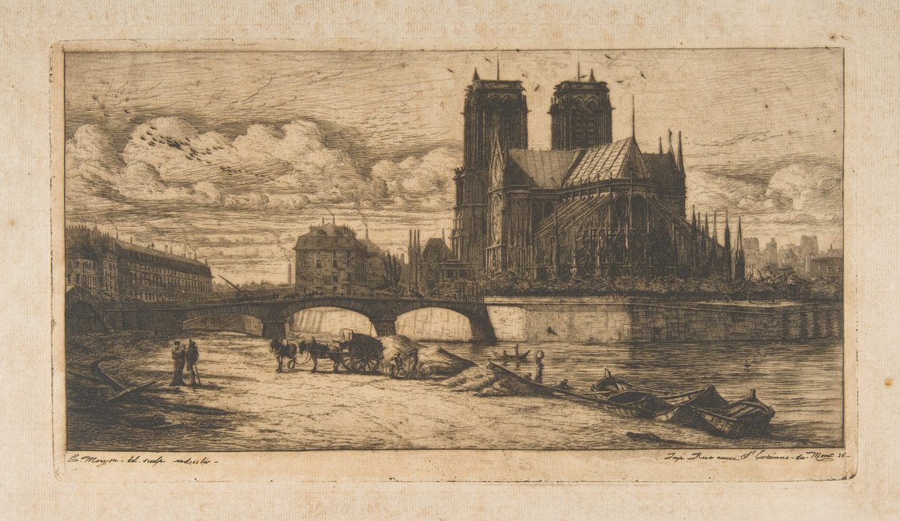 Absiden i Notre-Dame, Paris av Charles Meryon