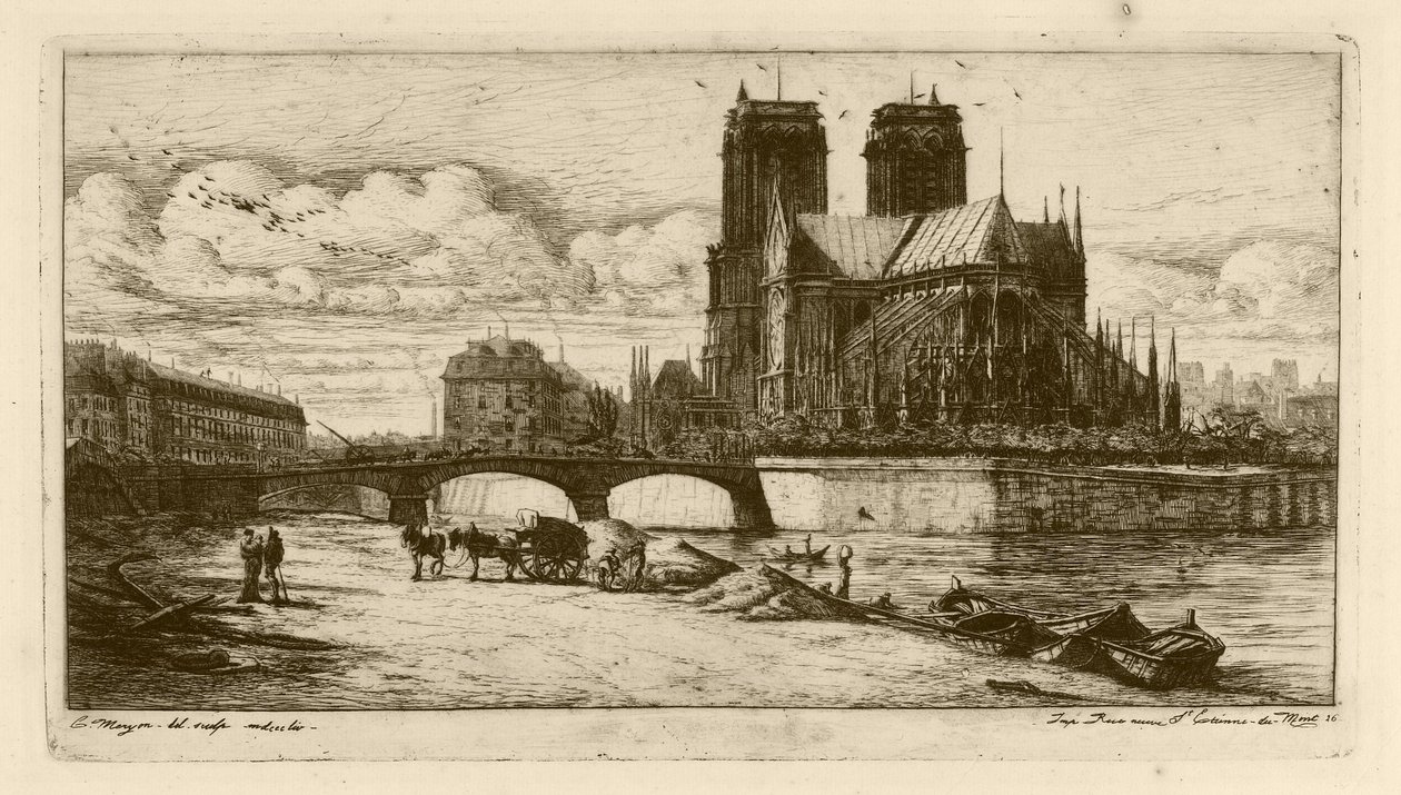 Absiden i Notre-Dame, Paris av Charles Meryon