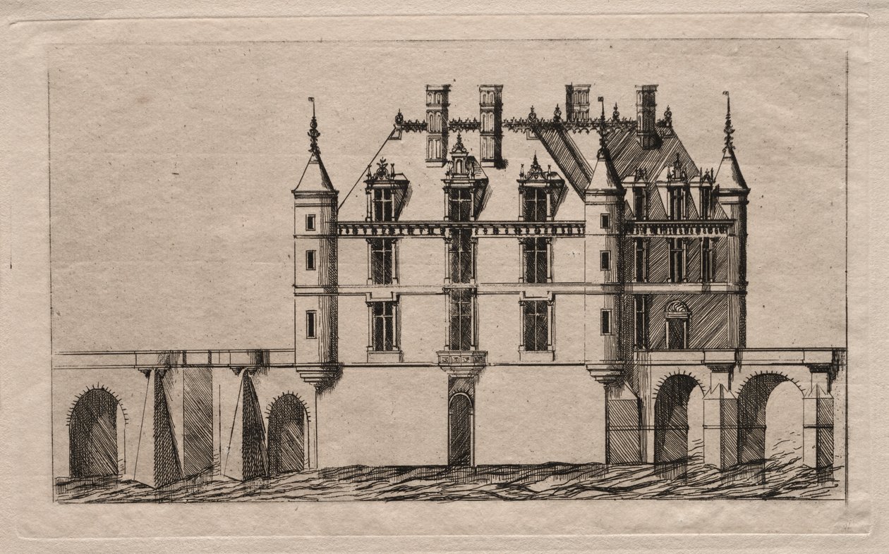 Chateau de Chenonceau av Charles Meryon