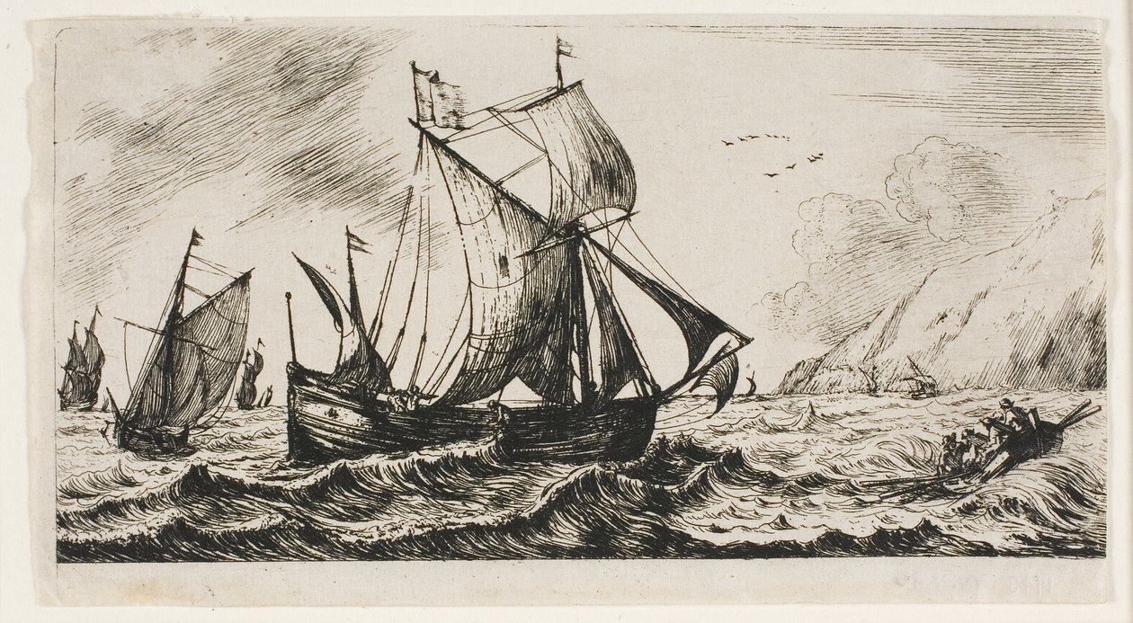 Gallioten av Jean de Vyl från Rotterdam av Charles Meryon