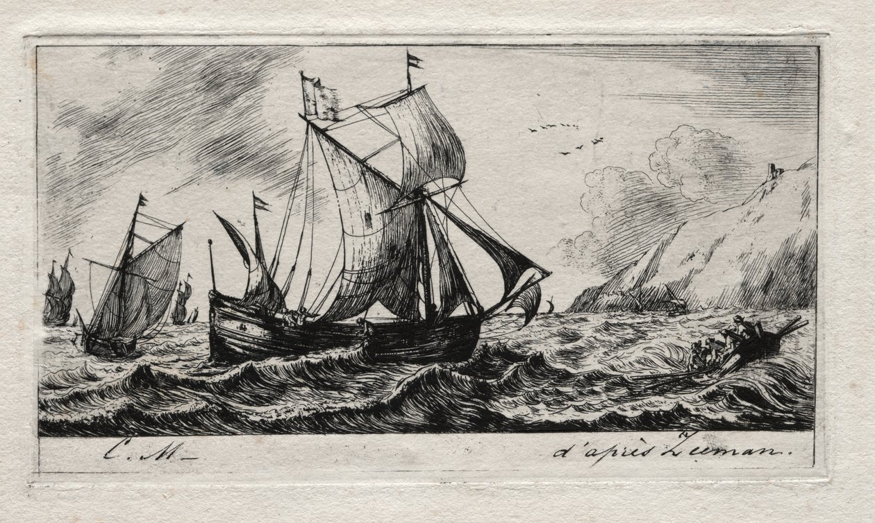 Gallioten av Jean de Vyl från Rotterdam av Charles Meryon