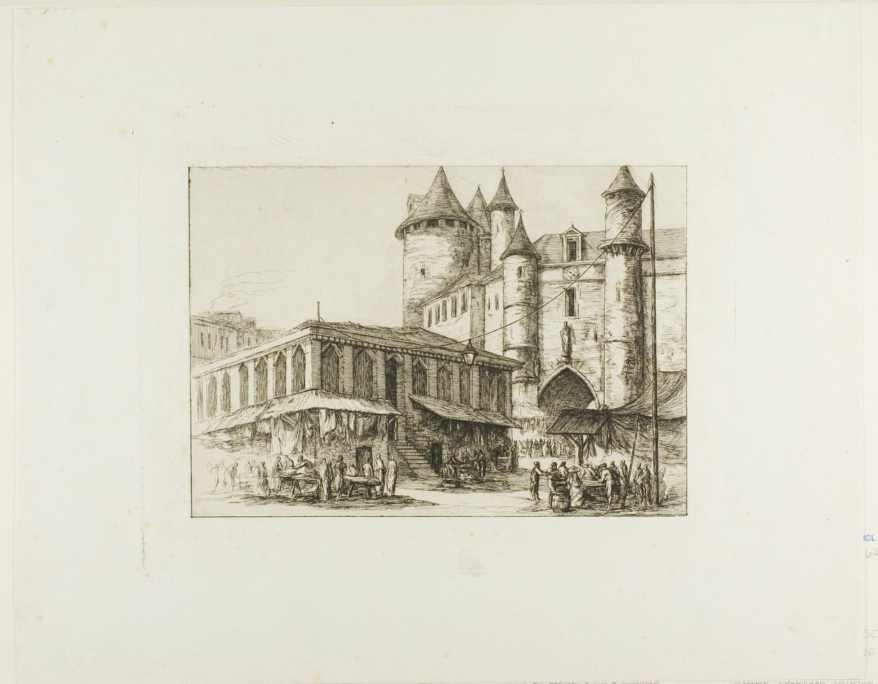 The Grand Châtelet, Paris, ca. 1780, efter en tidigare ritning av Charles Meryon
