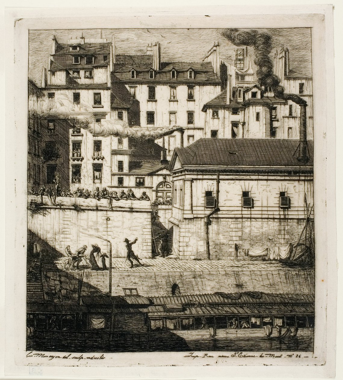 Bårhuset, Paris av Charles Meryon