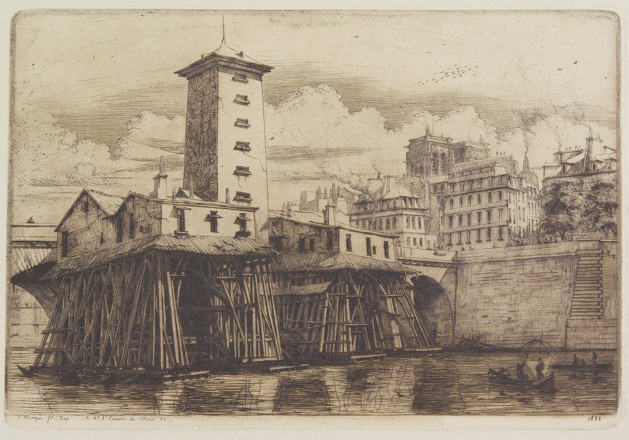 Notre-Dame-pumpen av Charles Meryon