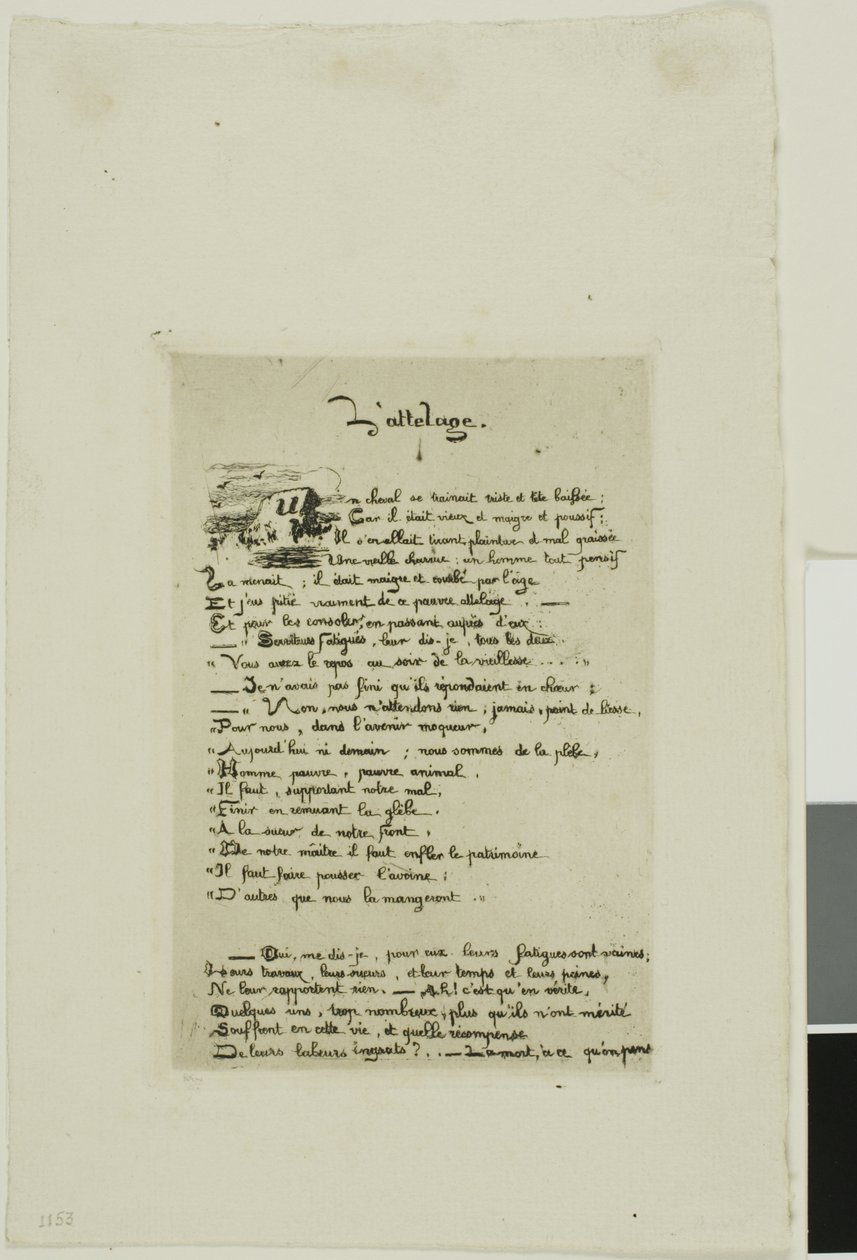 Plogmannen och hans häst av Charles Meryon