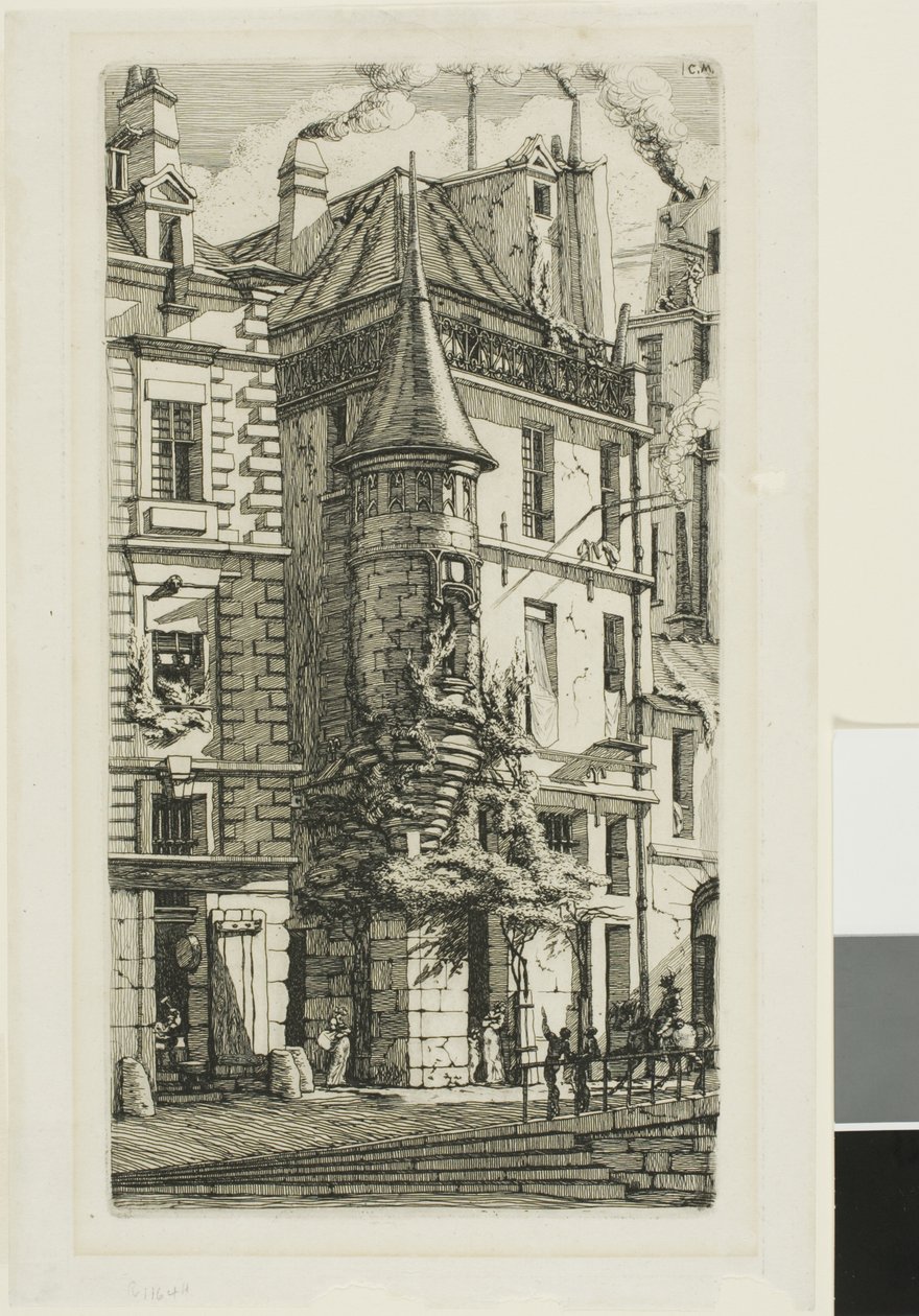 Torn på rue de la Tixeranderie. av Charles Meryon