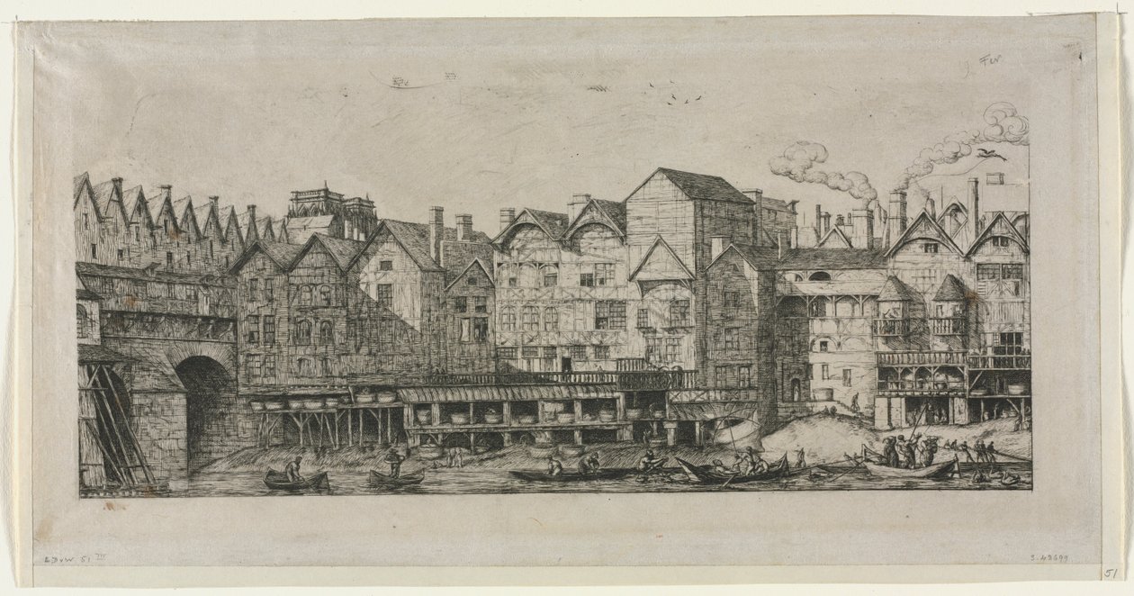Utsikt över en del av staden Paris mot slutet av 1600-talet, 1861. av Charles Meryon