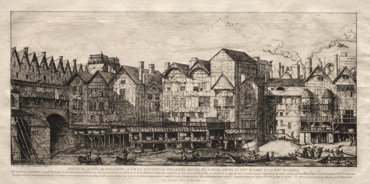 Utsikt över en del av staden Paris, mot slutet av 1600-talet, 1861. av Charles Meryon