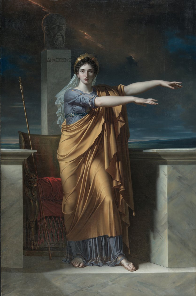 Polyhymnia, vältalighetens Muse, 1800 av Charles Meynier