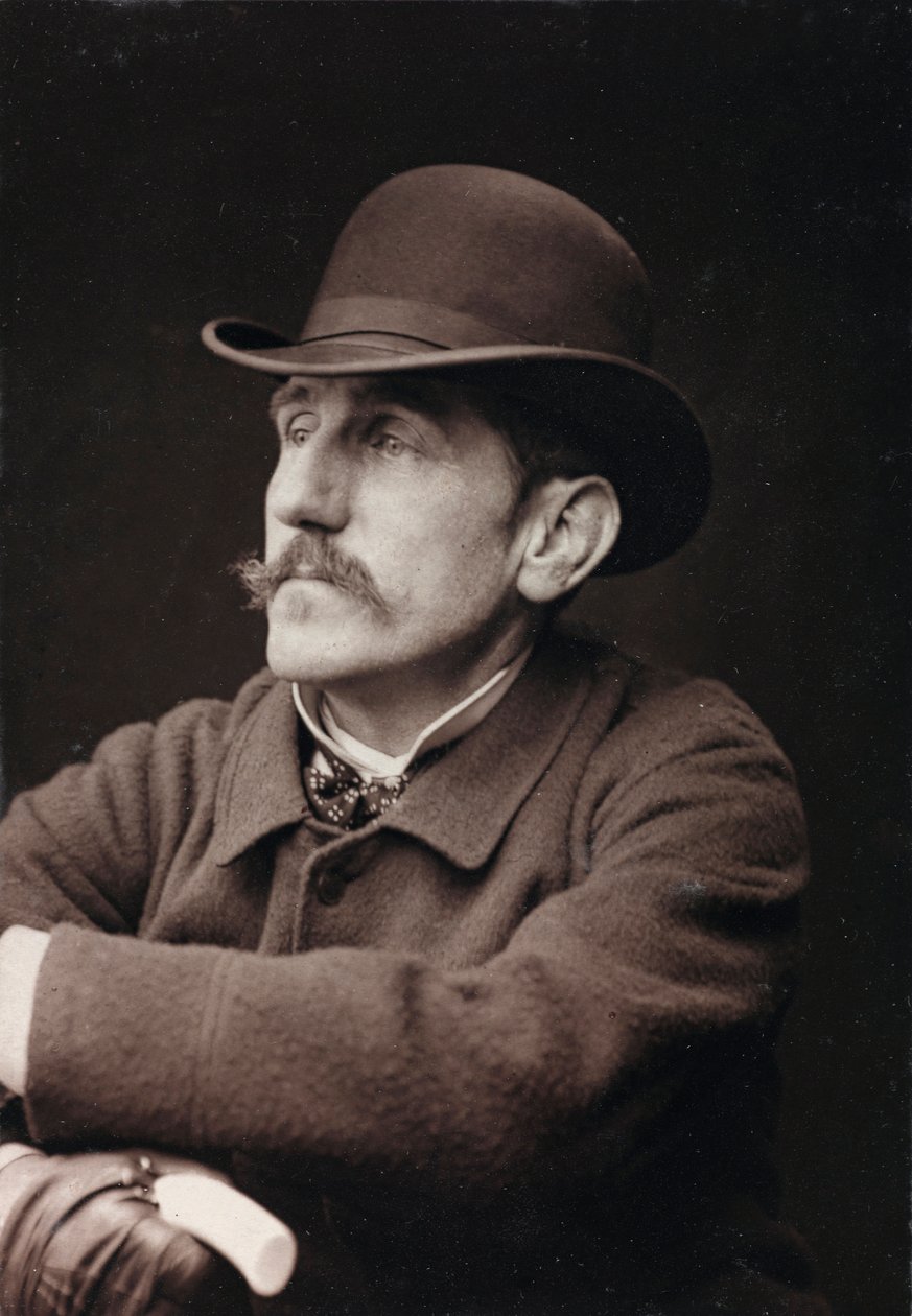 Konstnärligt och biografiskt album, 5:e årgång, Salong 1885; porträtt av den franske målaren Georges-Louis Hyon (1855-1901) av Charles Michelez