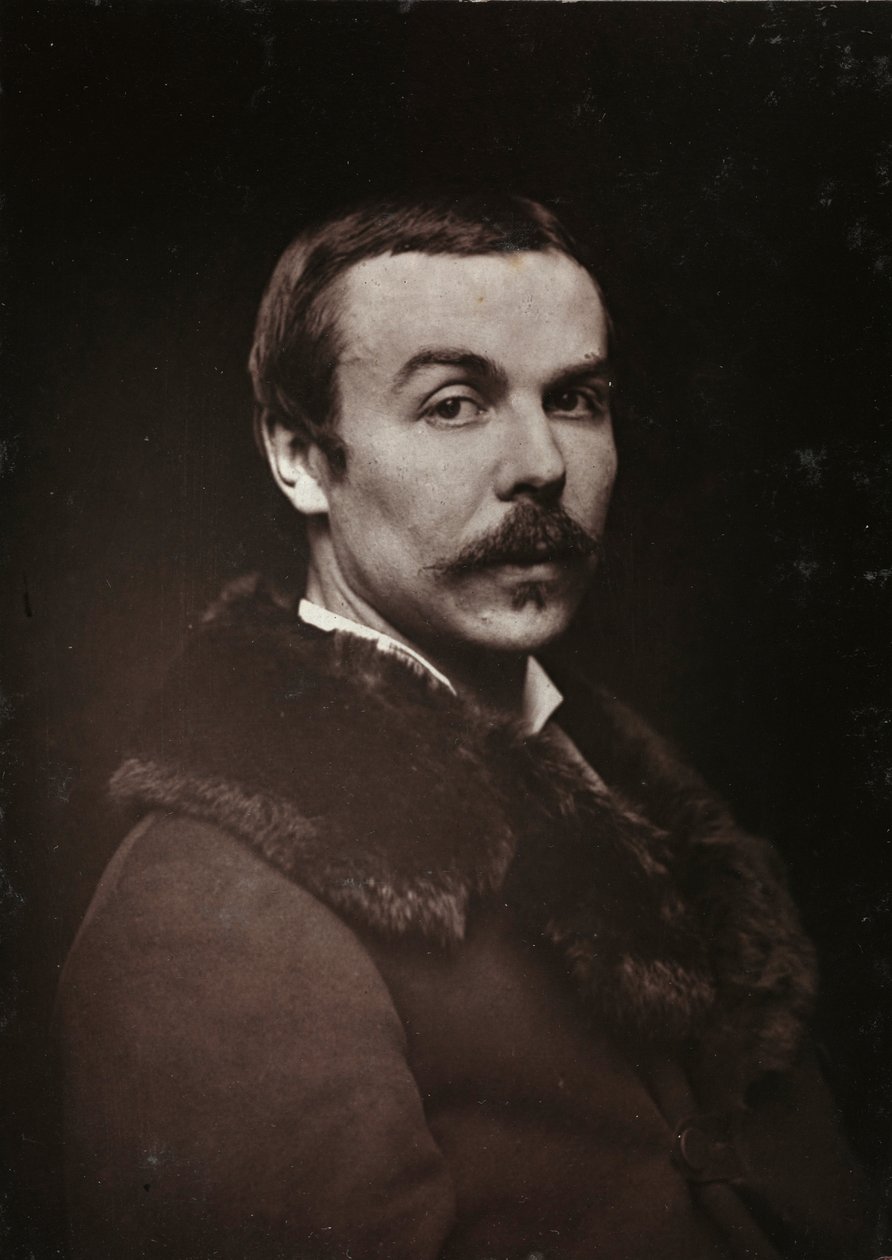 Konstnärligt och biografiskt album, 5:e årgång, Salong 1885; porträtt av den franske målaren Albert Bettannier (1851-1932) av Charles Michelez