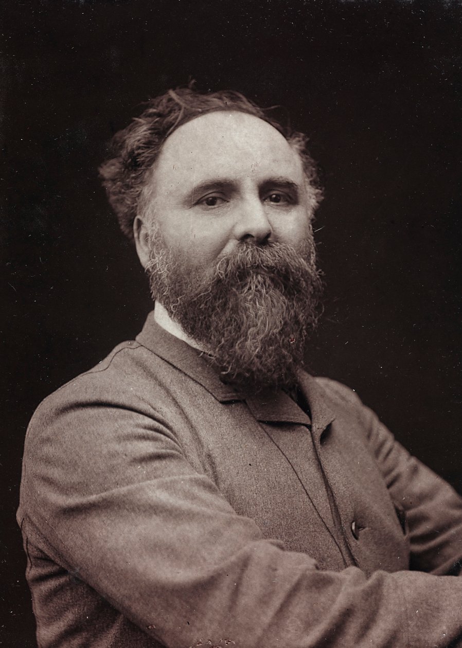 Konstnärligt och biografiskt album, 5:e årgång, Salong 1885; porträtt av den franske målaren Diogenes Ulysse Napoleon Maillart (1840-1926) av Charles Michelez