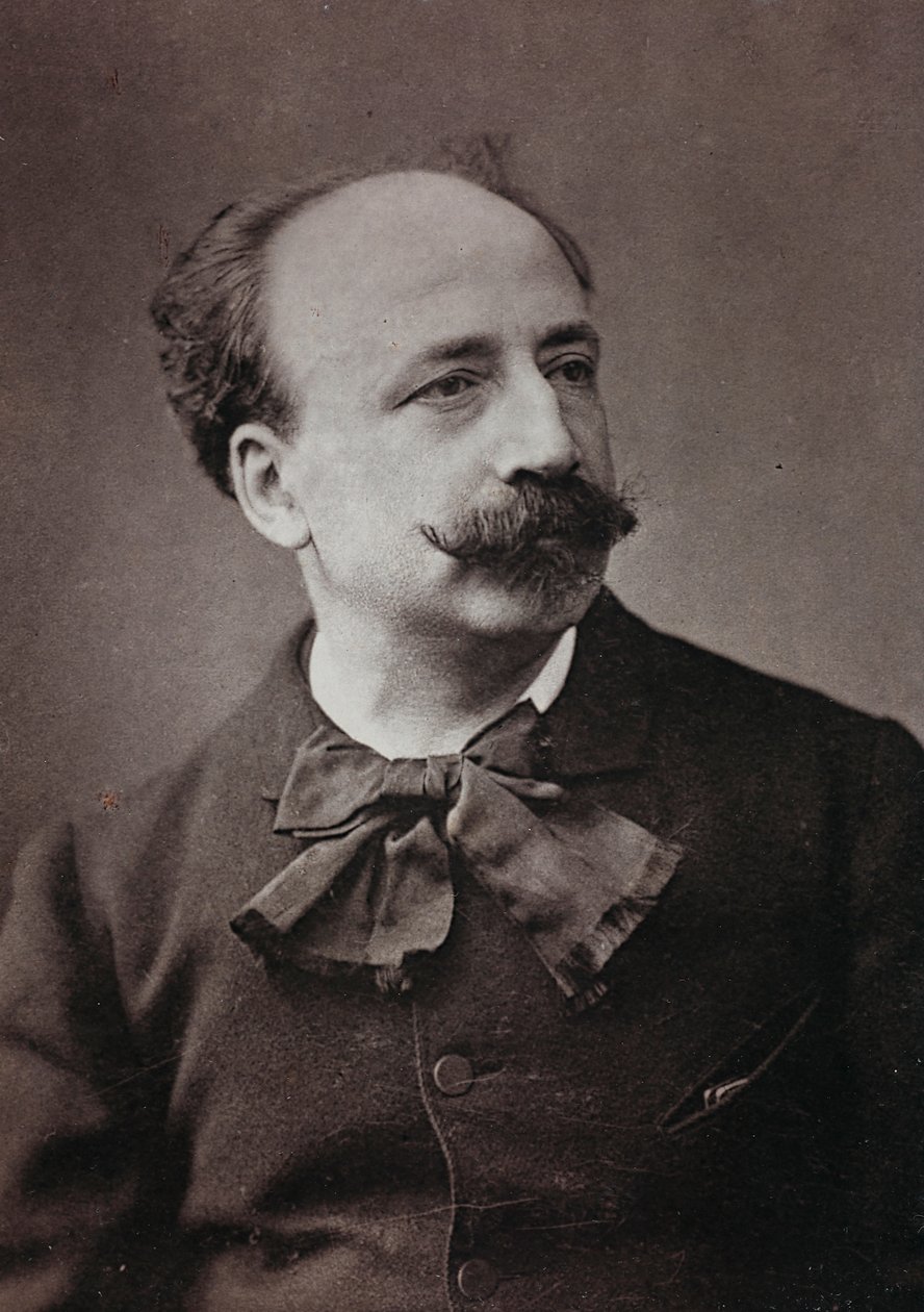 Konstnärligt och biografiskt album, 5:e årgång, Salong 1885; porträtt av den franske målaren Louis Deschamps (1846-1902) av Charles Michelez