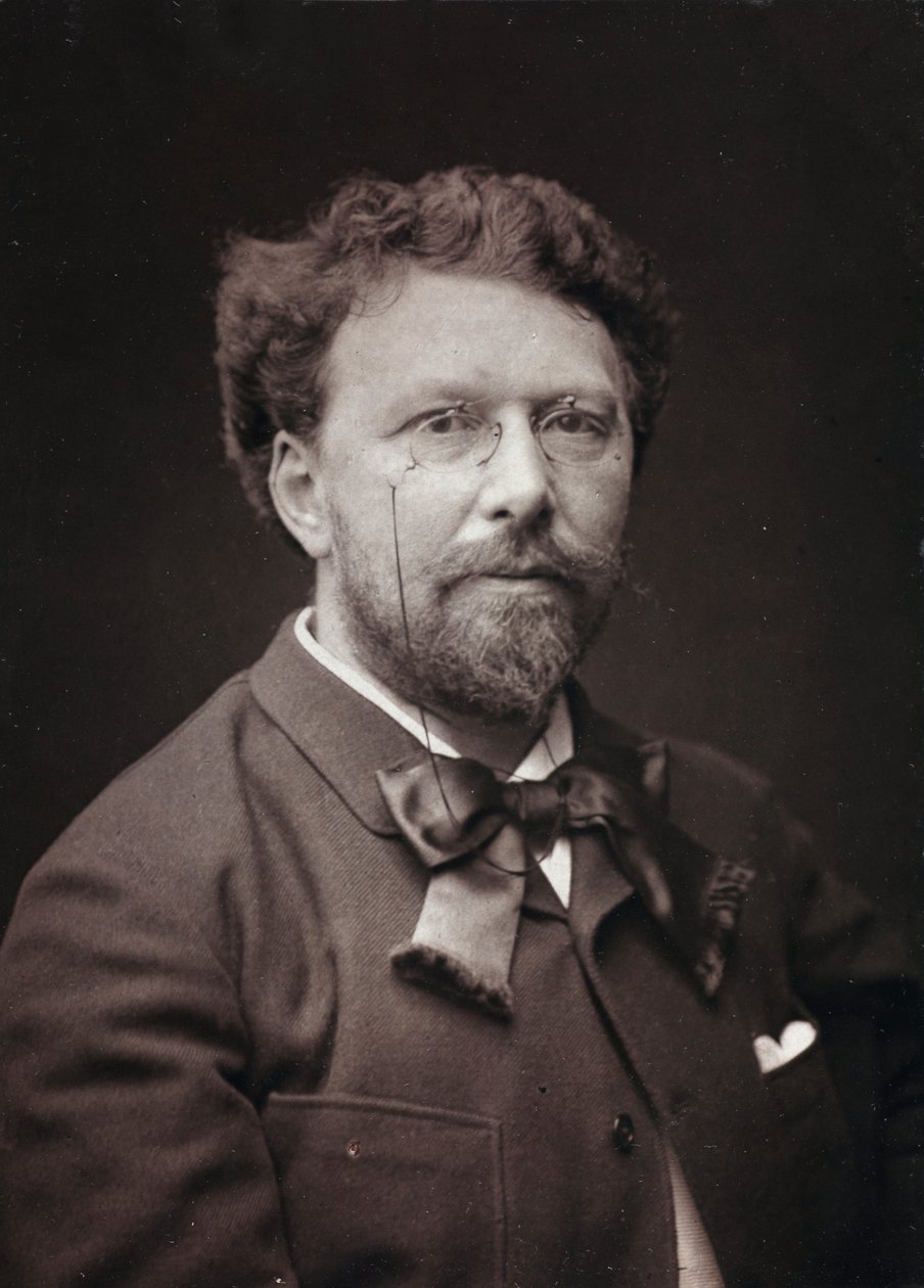 Konstnärligt och biografiskt album, 5:e årgång, Salong 1885; porträtt av den franske målaren Alfred-Pierre Joseph Agache (1843-1915) av Charles Michelez