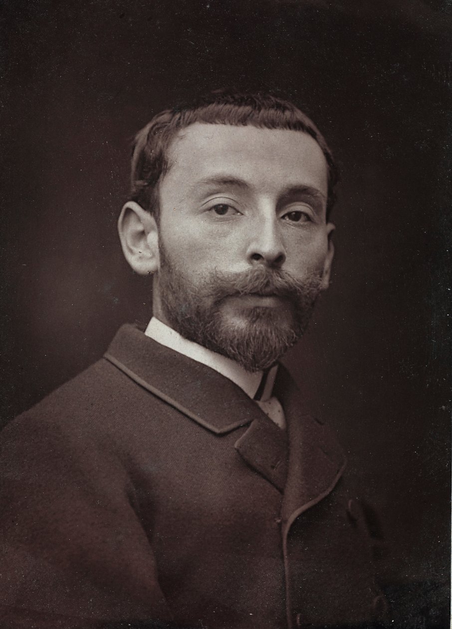 Konstnärligt och biografiskt album, 6:e årg., Salong 1885; porträtt av den franske målaren Alexandre Bloch (1862-1906) av Charles Michelez