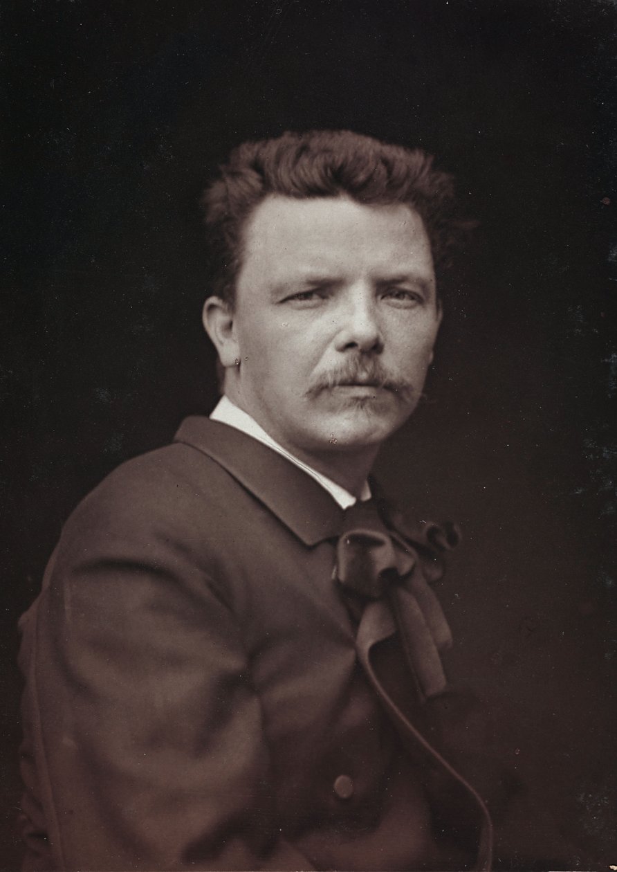 Konstnärligt och biografiskt album, 6:e årg., Salong 1885; porträtt av den franske målaren Eugène Carrière (1849-1906) av Charles Michelez