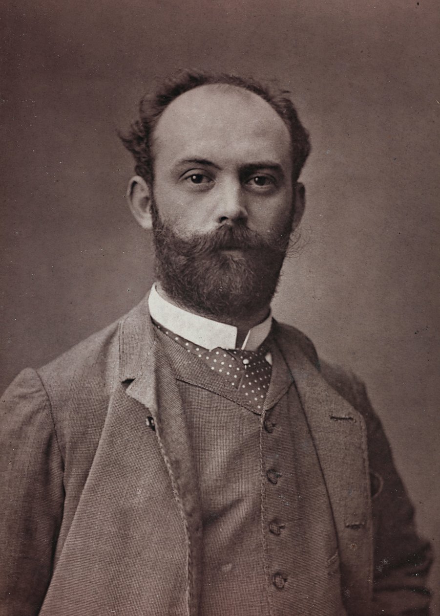 Konstnärligt och biografiskt album, 6:e årg., Salong 1885; porträtt av den franske målaren Ernest Bordes (1852-1914) av Charles Michelez