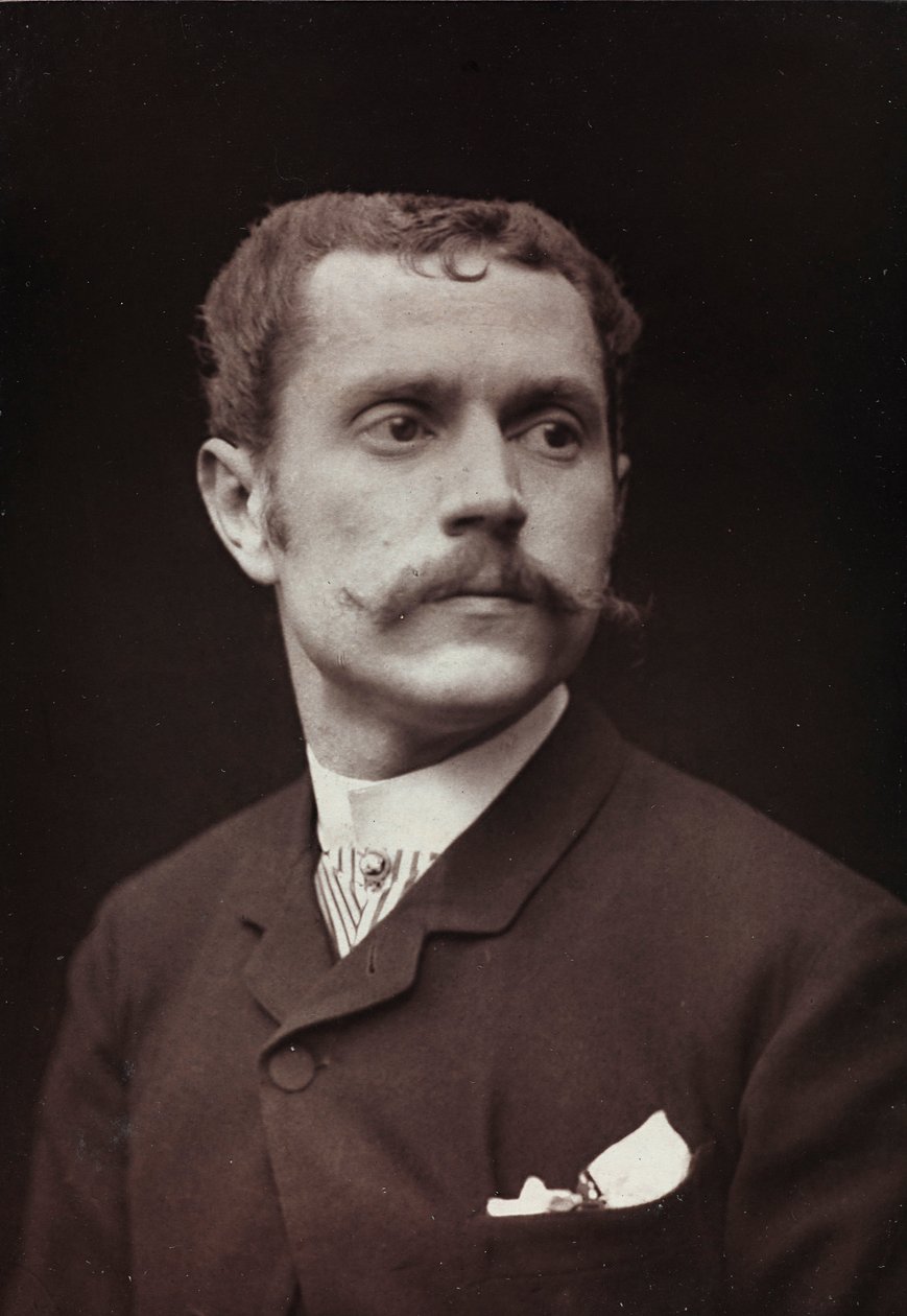 Konstnärligt och biografiskt album, 6:e årg., Salong 1885; porträtt av konstnären Louis Fernandez Pelez De Cordova av Charles Michelez