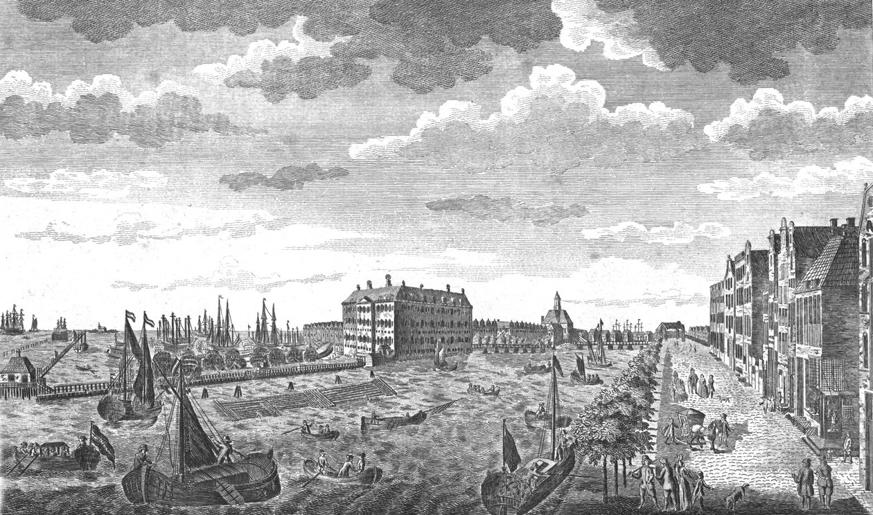 Amiralitetskontoret, Amsterdam, Holland, c1778. Artister: Okänd, Charles Middleton. av Charles Middleton