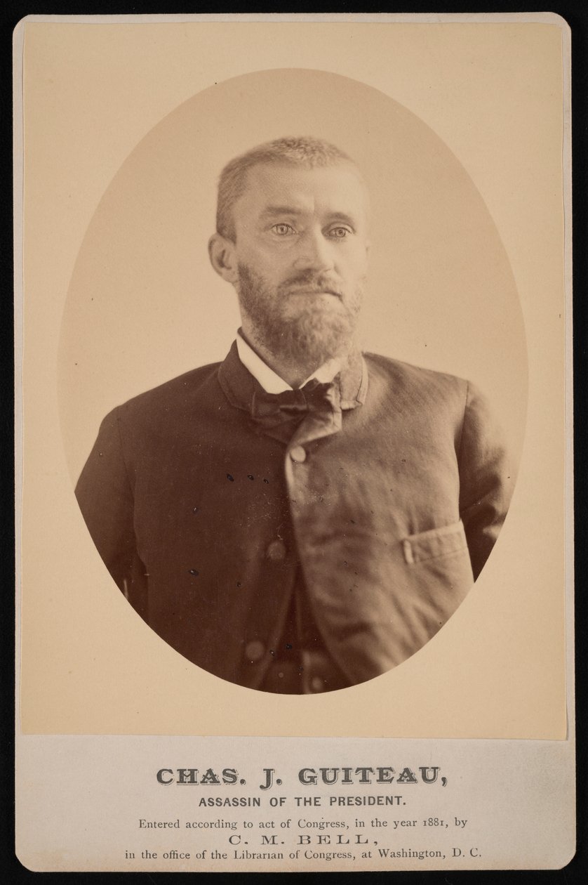 Porträtt av Charles Julius Guiteau 1841-1882, 4 juli 1881. av Charles Milton Bell